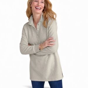 Soft Surroundings Cuddle Pullover Oversized Soft Fleece Top Women's Large L